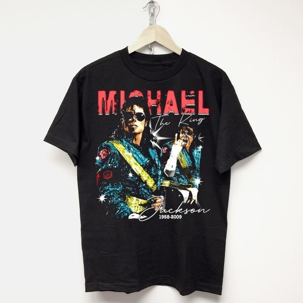 MICHAEL JACKSON T-SHIRT UNISEX BLACK SHIRT